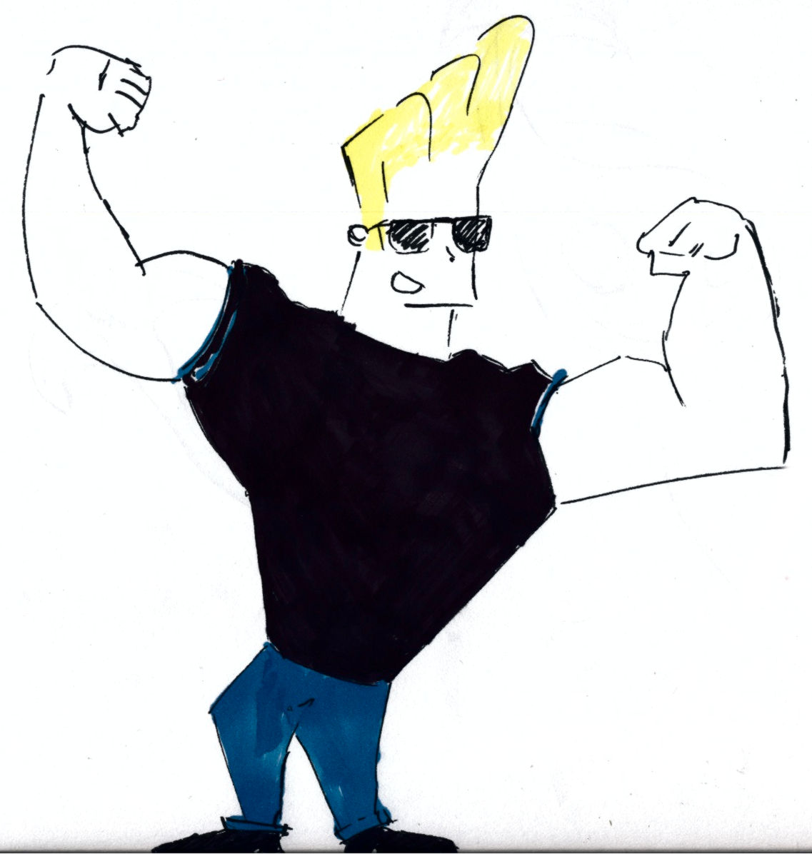 Maybe I am late, but I look goood. Johnny Bravo representing the frontend